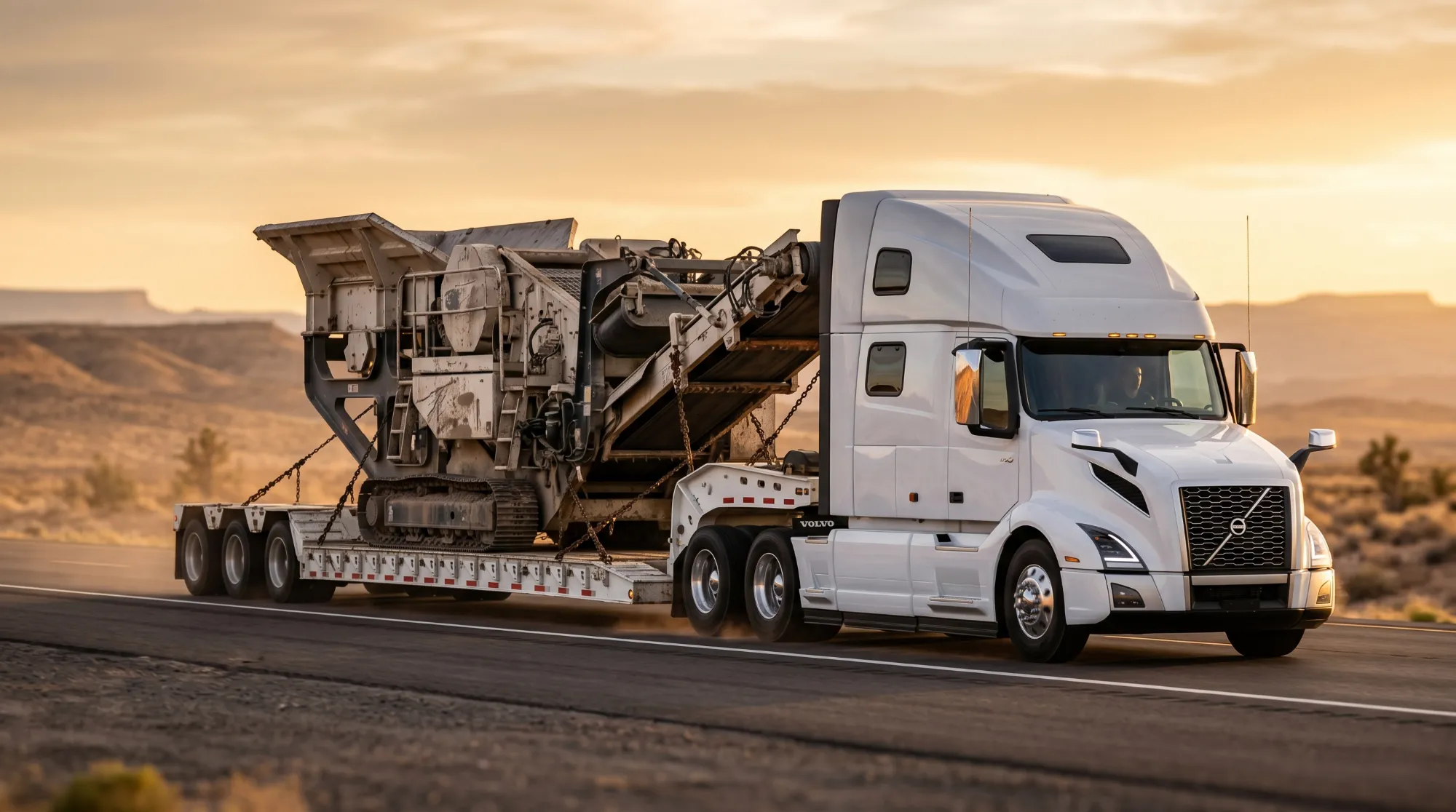 Truck on highway